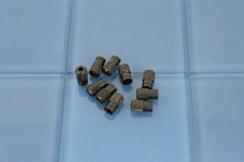 10 Piece Durable Collet Nut Set 4485 Replacement For Dremel And Other Rotary Tools Corded And Cordless displayed on blue surface
