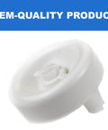 Close-up of a single dishrack roller from 8 Pack Exact Replacement Dishrack Rollers and Studs Lower Rack Wheel Kit for Dishwashers OEM Quality