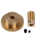 Brass Gear Wheel 0.5 Modulus 60T With 6mm Bore And 31x12mm Gear Shaft For Precision Small Drive Reducers Industrial Replacement Accessory For CNC Robotics And DIY Projects, brass gear set