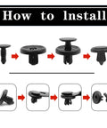 Installation steps for 100 Pieces Nylon Engine Under Cover Push Type Retainer Clips Kit With Bonus Fastener Remover For Toyota And Lexus 9046707201