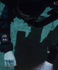 Diver using EON Steel Black Dive Computer with ultra durable build and customizable views underwater