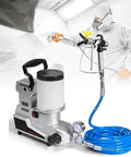 Fast Lane High Pressure Airless Paint Sprayer With Heavy Duty Hose Kit, featuring pressure gauge and spray gun for easy latex painting.