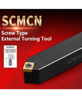Premium Indexable Carbide Lathe Tool Bar With SCMCN2020K09 Insert for external turning on steel and iron, featuring screw type design.