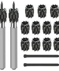 15 Piece Rotary Spot Weld Cutter Set with Double Sided HSS Three Eighths Inch Bits For Power Drill Pro Grade Spot Weld Remover