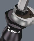 Close-up of Kraftform Big Pack 900 screwdriver handle with impact cap and bolster, showing brand logo and durable design