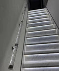 Crystal Clear Acrylic Stair Handrail With Rock Solid Silver Wall Mount Brackets Custom Length Non Slip Transparent Safety Railing For Buttery Smooth Daily Walks on illuminated staircase.