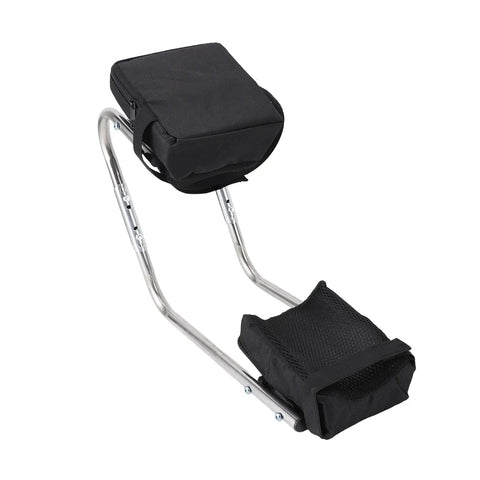 Stainless Steel Folding Garden Kneeler and Seat With Ergonomic Ankle Support, Multipurpose Gardening Tool For Weeding, Planting And Reaching, Reduces Knee Strain With Comfortable Knee Pad