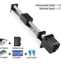 Single Axis Ball Screw Linear Stage Module Heavy Duty Plug And Play Electric Workbench Precision Lead Screw Motion Rig with motor and driver.