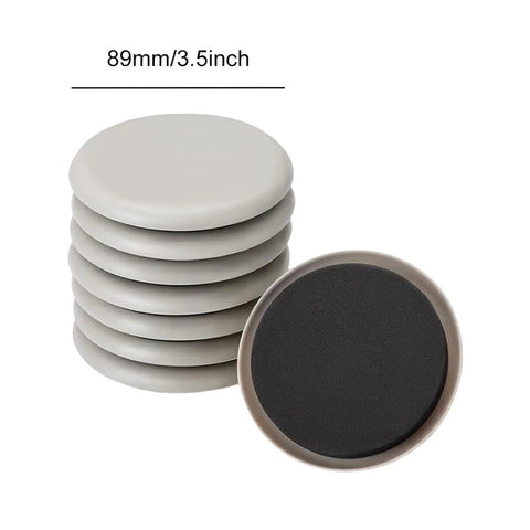 Heavy Duty Furniture Glides And Movers Pads With Strong Self Adhesive Backing Universal Conical Fit For Hardwood Floors And Carpet, 89mm size.