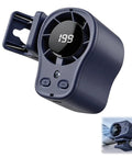 Clip On Car Fan With LED Display 360 Degree Rotation 199 Speeds High Velocity USB Rechargeable Personal Cooling Fan