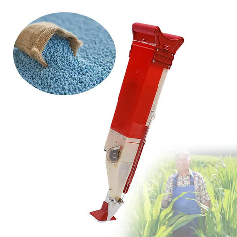 Hand Held Fertilizer Applicator And Seed Planter For Corn Peanuts And Beans Adjustable Manual Garden Tool With Single Tube Seeder