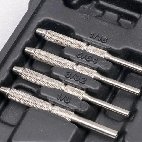 21 Piece Heavy Duty Punch Tool Set With Double Sided Copper Hammer, Four Interchangeable Heads For Auto And Mechanical Work, Protected Steel Chisel Pin Kit To Fix Tough Jobs Like A Pro, steel punches in case