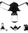 High Output 80W Garage Light With 3 Adjustable Panels Delivers 8000 Lumen At 6500K Daylight, Ceiling Fixture