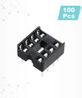 Dip IC Socket Adapters Kit 100 Pcs 8 Pin 2.54mm Pitch For Breadboard And PCB Design IC Replacement And Prototyping