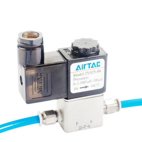 Beefed-Up Heavy Duty Two Way Solenoid Valve For Fluid Control, DC 12V, Model 2V025-08, One Quarter Inch Port, Normally Closed
