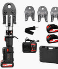 18V Cordless Electric Pipe Crimping Tool For Copper Piping Fast 3 Second Cycle Up To 60KN Force with batteries and case.