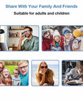 Collage of adults and children using Soft Silicone Eyeglass Nose Pads With Adhesive Air Chamber Cushion 3.5mm Heightened Nose Pads