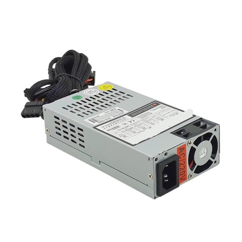 High Efficiency 1U 150W Flex PSD Industrial PC Power Supply 110V And 220V Voltage For NAS Computers Rack Mount Ready And Easy Setup silver metal unit with cables