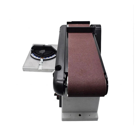 Portable Mini Belt Sander For Desktop Woodworking Brushless Motor Grinder And Polisher, compact design with sanding tray.
