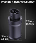 Tough As Nails Nacs To J1772 Charging Adapter For Electric Vehicles 80 Amp Portable Tesla To Standard Ev Connector, 7.7 inch size.