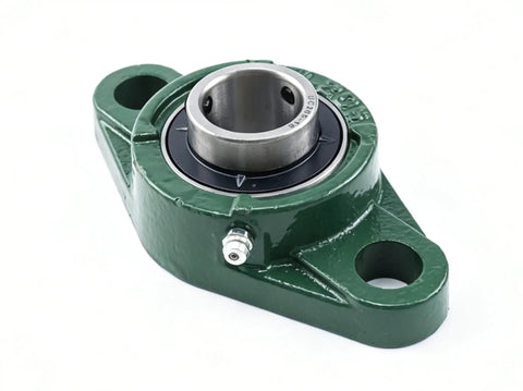 Ten Piece Set Heavy Duty Cast Iron Pillow Block Bearings 1 Inch Bore Two Bolt Flange Replacement For UCFL20516 Fits Farms Conveyors Garage Doors Manufacturing Systems Superior Vibration Resistance Long Last Performance For Workhorse Tasks.