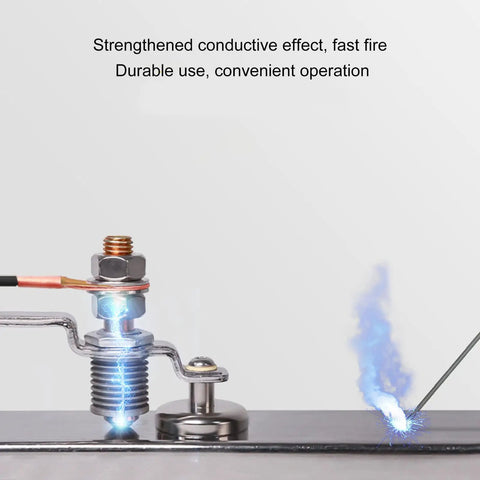 Heavy Duty Magnetic Welding Ground Clamp With Strong Suction And Run On Tab For Stable Grip No Degaussing, showing intense arc and connection detail.