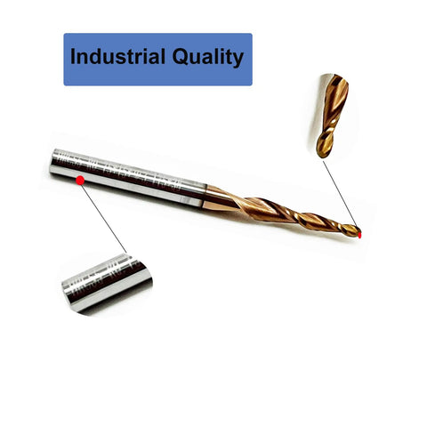 Five Piece Tapered Ball Nose End Mill Set For CNC Router Bits One Eighth Inch Shank Three Quarter Millimeter Radius Tips Detail