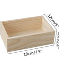 Dope Wooden Succulent Planter Box For Indoor Outdoor Use 7.5 Inch By 5 Inch By 2.4 Inch showing dimensions on white background