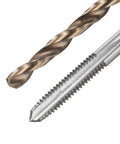Tap And Drill Bit Set With 2 Taps And 2 Drill Bits 10 24 UNC Straight Flute Threads And 3 8mm Drills High Speed Steel 6542 M2 And M35 Cobalt