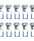 Lawsen Spring Clips Recessed Lighting 40Pcs Spring Clip Cold-Rolled Steel downlight brackets in a row, featuring blue tension grips.