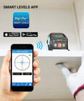 2-Axis Smart Cube Level With Bluetooth Readout From Your Phone No More Guesswork 100 Ft Range One Man Operation Black