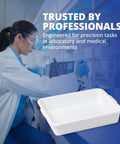 Polypropylene Lab Tray Autoclavable 15x12x3 Inches Multipurpose Containment Tray For Sterilizing And Drying Lab Gear And Equipment Chemical Resistant Durable Utility Tray For Organizing One Pack, white lab tray in use