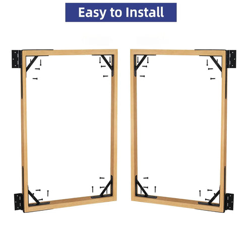 Two Pack Anti Sag Gate Hardware Kit For Wood Fence Gates Heavy Duty No Sag System With Anti Twist Gate Frame Corner Brackets Withstand Up To 150 Lbs Per Gate