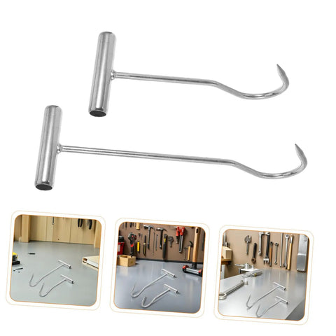Heavy Duty T Handle Manhole Cover Hooks For Sewer And Septic Tanks Hella Tough Metal Lifters with sturdy steel construction.