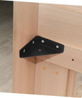 Hella Sturdy 40 Pack Heavy Duty Triangle Shelf Brackets Thickened Cold Rolled Steel Corner Braces mounted on wooden frame.