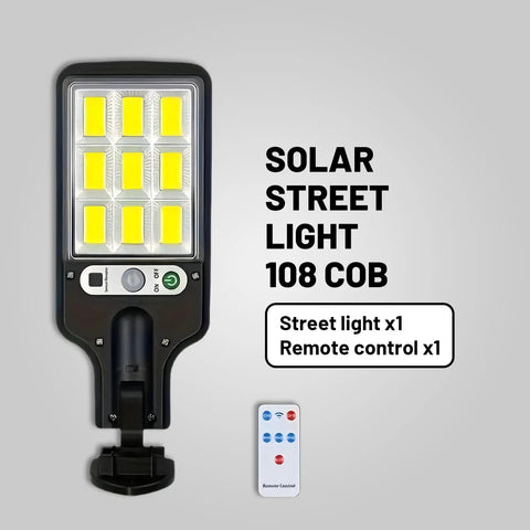Outdoor Solar Wall Lights With Wide Angle Flood Lights, Motion Sensor, Dusk To Dawn, Remote Control, IP66 Waterproof displayed