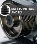 Heavy Duty Double Groove V Belt Pulley With 20 Mm Shaft And Keyway For Gas Engine Water Pump Replacement Industrial Power Transmission Sheave close-up on installation.