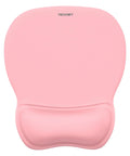Super Comfy Gel Wrist Rest Mouse Pad With Ergonomic Support Non Slip Surface, smooth pink cushioned desk mat for office gaming study.
