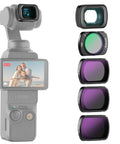 ND Filter Set With 0.75x Wide Angle Lens 108 Degree FOV Includes ND16 ND64 ND256 And CPL For DJI Osmo Pocket 3 And Pocket 4