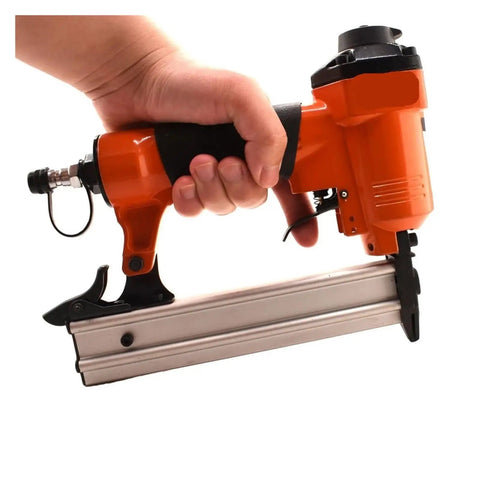 Pro Grade Pneumatic Brad Nailer Air Nail Gun For Stress Free Furniture Assembly And Quick Carpentry Projects With Comfy Grip And Rugged Everyday Performance