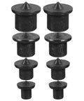 8 Piece Pro Grade Woodworking Dowel And Tenon Center Transfer Pins Drill Guide Set for precise joint alignment, black metal pins