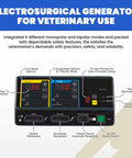 Veterinary Electrosurgical Unit 100W High Frequency ESU for pet surgery with monopolar and bipolar cautery modes