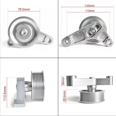 Upgrade Your K Series Honda Civic Integra With This Epic Aluminum Idler Pulley Kit EP3 Style Adjustable For K24 Swap Engine To Beat Overheating And Slash Noise Like A Boss, aluminum pulley kit, 79.5mm and 132mm