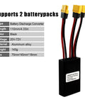 Hella Reliable Dual Battery Connector 20V To 72V 40A Parallel Adapter For Electric Scooters in black aluminum alloy.