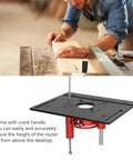 Beefed Up Aluminum Router Lift Kit With Bulletproof Precision Dynamic Insert Plate for height adjustment on table saws