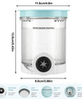 4 Pack Creami Swirl Pints With Lids For Ninja NC700 NC701 NC701C Series showing dimension details and airtight lid design.