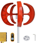 Portable 200W Wind Turbine Kit With 5 Blade Vertical Axis 12V Output 3 Phase Permanent Magnet Generator Controller Built For Hybrid Wind And Solar Systems