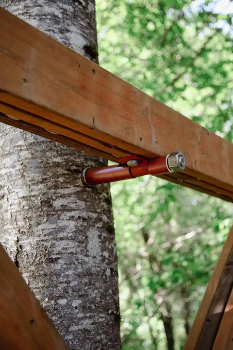 Tree Fort Static Yoke Hardware Kit For Treehouses Expand Beam Gap Between Two Connecting Beams Ideal For Two And Three Tree Designs With Larger Platform Footprint Easy Build Durable Construction