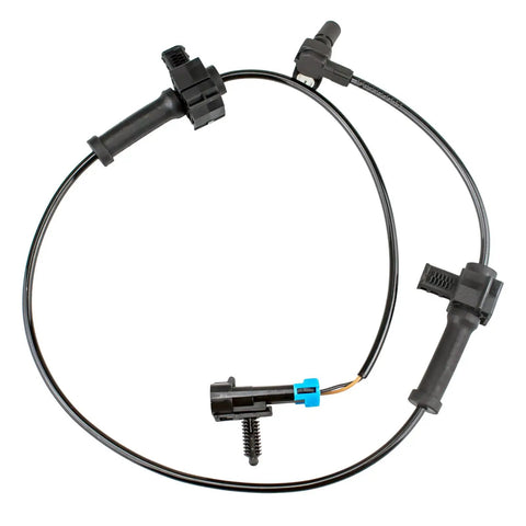 Rear Abs Wheel Speed Sensor Pair Fits 07 To 13 Chevy Silverado 1500 2500 3500 And Gmc Sierra, including dual connectors and wiring.