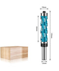 Hamwesh 12mm Shank Flush Trim Router Bit With Premium Carbide Build, 19mm cut diameter, 65mm length, ideal for woodworking.